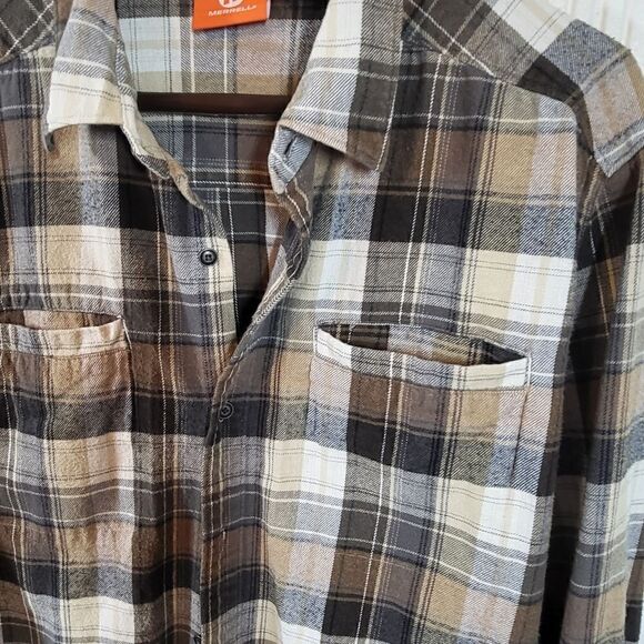 Merrell Men's Flannel Button Down Shirt - Picture 5 of 6
